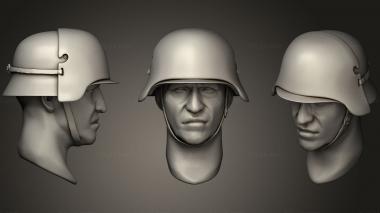 Military figurines HEADS HELMETS3 3d model